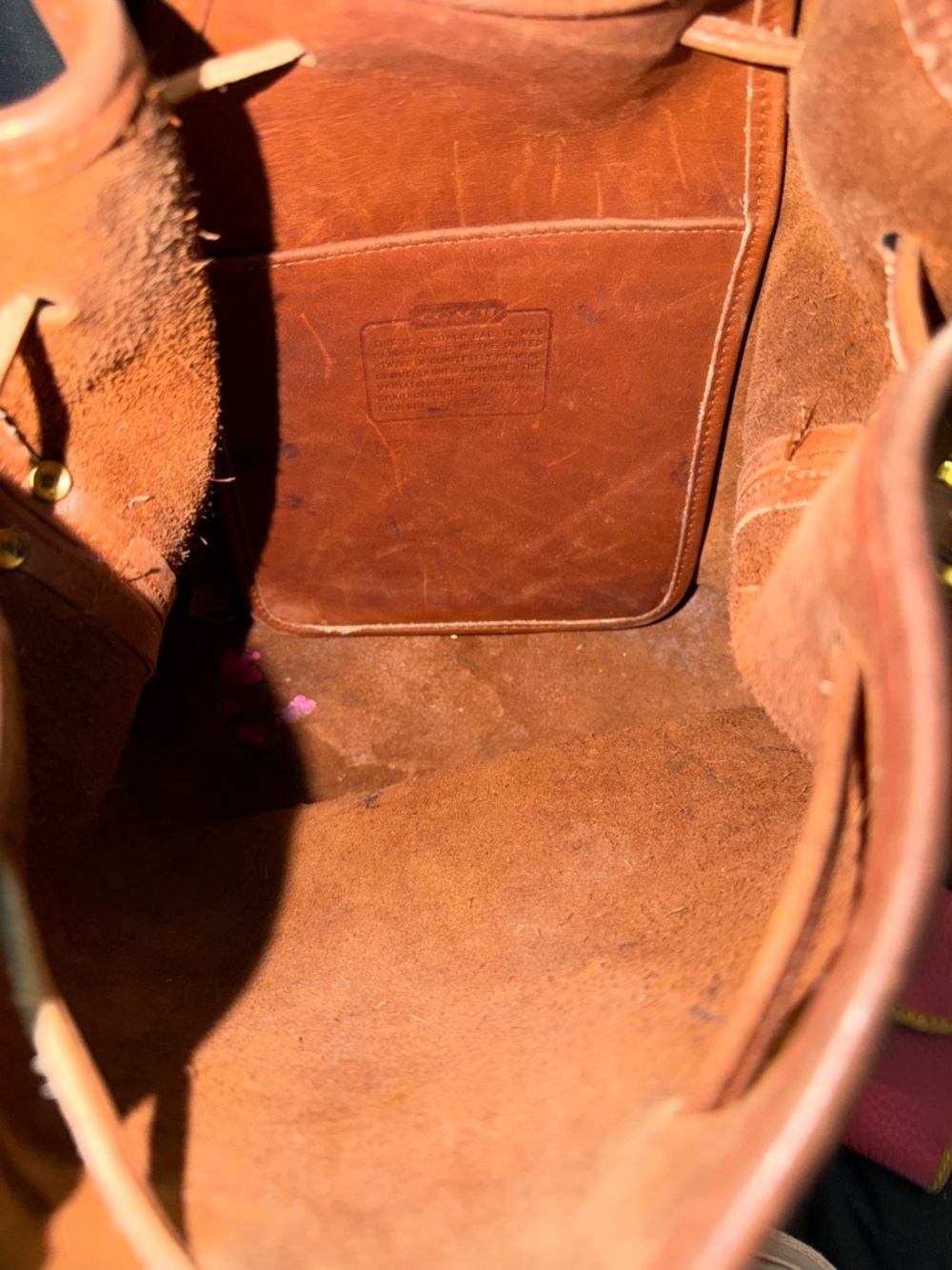 Coach Vintage Lulas Legacy Leather Crossbody Bag in Cognac Brown - Picture 7 of 10